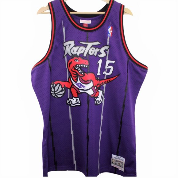 #15 Toronto Raptors Basketball Jersey Purple Retro 98//99 Season Vince Carter